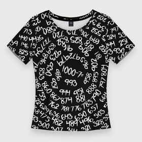 Женская футболка 3D Slim с принтом 1000 7 в Белгороде,  |  | anime | ken kaneki | manga | tokyo ghoul | аниме | арифметика | канеки | кен | манга | математика | минус | пример | семь | токийский гуль | тысяча