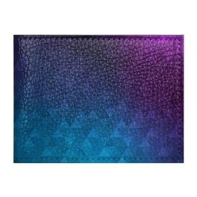 Обложка для студенческого билета с принтом BASTERIA в Белгороде, натуральная кожа | Размер: 11*8 см; Печать на всей внешней стороне | Тематика изображения на принте: abstract | геометрия | градиент | треугольники | фиолетовый