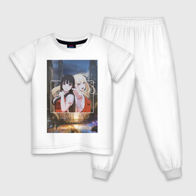 Детская пижама хлопок с принтом Kakegurui anime girls в Белгороде, 100% хлопок |  брюки и футболка прямого кроя, без карманов, на брюках мягкая резинка на поясе и по низу штанин
 | anime | girl | jabami | kakegurui | manga | meari | saotome | yumeko | аниме | девушка | джабами | какегуруи | манга | юмеко