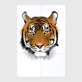 Магнитный плакат 2Х3 с принтом Тигр в Белгороде, Полимерный материал с магнитным слоем | 6 деталей размером 9*9 см | Тематика изображения на принте: animal | cheetah | forest animal | hunter | tiger | wild animal | гепард | дикое животное | животное | лесное животное | охотник | тигр