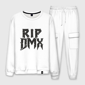 Мужской костюм хлопок с принтом RIP DMX в Белгороде, 100% хлопок | на свитшоте круглая горловина, мягкая резинка по низу. Брюки заужены к низу, на них два вида карманов: два “обычных” по бокам и два объемных, с клапанами, расположенные ниже линии бедра. Брюки с мягкой трикотажной резинкой на поясе и по низу штанин. В поясе для дополнительного комфорта — широкие завязки | dmx | dog | earl simmons | hip hop | music | new york | rap | rapper | rip | ruff ryders | диэмикс | музыка | нью йорк | пёс | рэп | рэпер | хипхоп | эрл симмонс