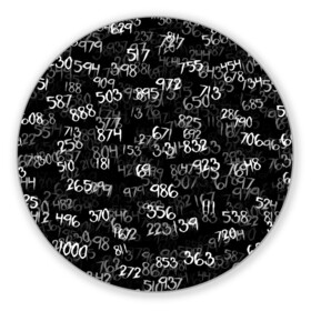 Коврик для мышки круглый с принтом Минус семь в Белгороде, резина и полиэстер | круглая форма, изображение наносится на всю лицевую часть | 1000 7 | anime | ken kaneki | manga | tokyo ghoul | аниме | арифметика | канеки | кен | манга | математика | минус | семь | токийский гуль | тысяча | числа