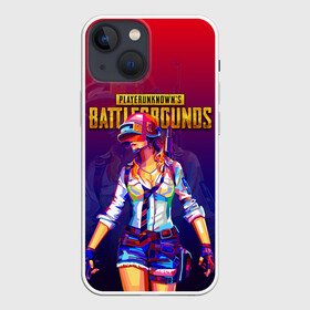 Чехол для iPhone 13 mini с принтом PUBG GIRL   ПАБГ ДЕВУШКА в Белгороде,  |  | games. | girl | neon | playerunknowns battlegrounds | pubg | pubg lite | pubg mobile | девушка | игра | королевская битва | пабг | пабг мобайл | пубг | стрелялка