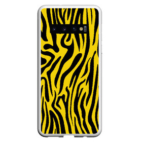 Чехол для Samsung Galaxy S10 с принтом Тигровые полоски в Белгороде, Силикон | Область печати: задняя сторона чехла, без боковых панелей | абстракция | зоопринт | орнамент | полоски | полосы | пчелиный | тигровый