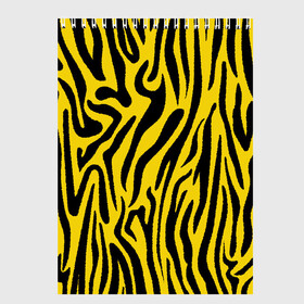 Скетчбук с принтом Тигровые полоски в Белгороде, 100% бумага
 | 48 листов, плотность листов — 100 г/м2, плотность картонной обложки — 250 г/м2. Листы скреплены сверху удобной пружинной спиралью | Тематика изображения на принте: абстракция | зоопринт | орнамент | полоски | полосы | пчелиный | тигровый