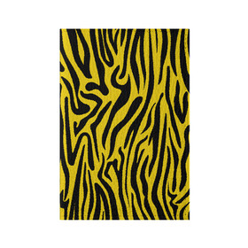 Обложка для паспорта матовая кожа с принтом Тигровые полоски в Белгороде, натуральная матовая кожа | размер 19,3 х 13,7 см; прозрачные пластиковые крепления | абстракция | зоопринт | орнамент | полоски | полосы | пчелиный | тигровый