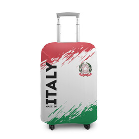 Чехол для чемодана 3D с принтом MADE IN ITALY в Белгороде, 86% полиэфир, 14% спандекс | двустороннее нанесение принта, прорези для ручек и колес | italy | made in italy | герб италии | герб италия | италия | италия герб | италия флаг | италия форма | италия футбол | сделано в италии | флаг италии | флаг италия | форма италии | форма италия