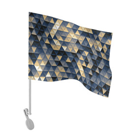 Флаг для автомобиля с принтом MOZZY в Белгороде, 100% полиэстер | Размер: 30*21 см | abstract | абстракция | геометрия | мозаика | треугольники