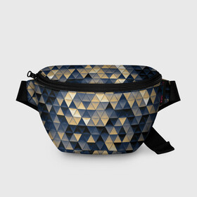 Поясная сумка 3D с принтом MOZZY в Белгороде, 100% полиэстер | плотная ткань, ремень с регулируемой длиной, внутри несколько карманов для мелочей, основное отделение и карман с обратной стороны сумки застегиваются на молнию | abstract | абстракция | геометрия | мозаика | треугольники
