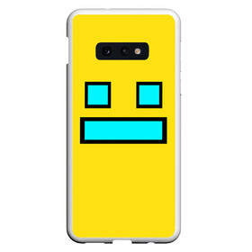 Чехол для Samsung S10E с принтом Geometry Dash Smile в Белгороде, Силикон | Область печати: задняя сторона чехла, без боковых панелей | Тематика изображения на принте: 2d | dash | demon | demons | devil | game | games | geometry | pixel | pixels | skull | smile | геометрия | демон | дьявол | игра | пикслели | платформер | смайл | смайлик | улыбка | череп