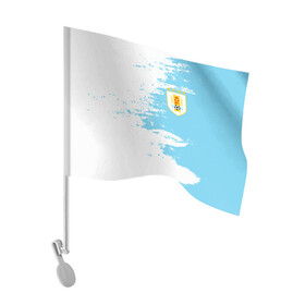 Флаг для автомобиля с принтом Сборная Уругвая в Белгороде, 100% полиэстер | Размер: 30*21 см | кавани | португалия | россия | спорт | суарес | уругвай | футбол | чемпионат мира | чемпионат мира по футболу | чм | эдинсон кавани
