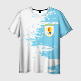 Мужская футболка 3D с принтом Сборная Уругвая в Белгороде, 100% полиэфир | прямой крой, круглый вырез горловины, длина до линии бедер | кавани | португалия | россия | спорт | суарес | уругвай | футбол | чемпионат мира | чемпионат мира по футболу | чм | эдинсон кавани