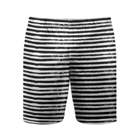 Мужские шорты спортивные с принтом OLD BOY в Белгороде,  |  | Тематика изображения на принте: lines | линии | полосы | тельняшка | черно белое