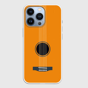 Чехол для iPhone 13 Pro с принтом ГИТАРА в Белгороде,  |  | guitar | instrument | musuc | orange | pop | rock | гитара | инструмент | музыка | панк | рок | струны | фолк