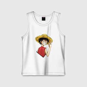 Детская майка хлопок с принтом Мугивара Луффи / Monkey D Luff в Белгороде,  |  | luffy | monkey d luffy | one piece | аниме | ван пис | луффи | мугивара | мугивара луффи