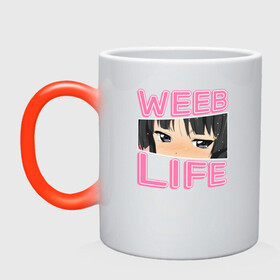 Кружка хамелеон с принтом Weeb life в Белгороде, керамика | меняет цвет при нагревании, емкость 330 мл | ahegao | anime | baka | chibi | desu | japan | kohai | nani | neko | otaku | senpai | sensei | waifu | weeaboo | weeb | аниме | анимешник | анимешница | ахегао | бака | вайфу | виабу | десу | кохай | культура | нани | неко | отаку | сенпай | сенсеи | трен