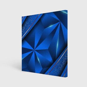 Холст квадратный с принтом 3D абстрактные фигуры BLUE в Белгороде, 100% ПВХ |  | 3d | 3д | luxury | versace | vip | абстракция | блеск | блестки | версаче | вип | паттерн | роскошь | соты | текстуры