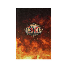 Обложка для паспорта матовая кожа с принтом Path of Exile Logo | Путь изгнанника Лого (Z) в Белгороде, натуральная матовая кожа | размер 19,3 х 13,7 см; прозрачные пластиковые крепления | exile | game | path of exile | rpg | берсерк | вождь | дикарь | дуэлянт | игра | покоритель | путь изгнанника | рпг