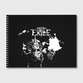 Альбом для рисования с принтом Path of Exile Ultimatum в Белгороде, 100% бумага
 | матовая бумага, плотность 200 мг. | Тематика изображения на принте: dota | game | path of exile ultimatum | войн | дота | игра | ммо | монстр | патч оф экзайл | рыцарь