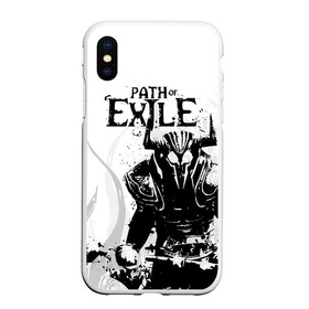 Чехол для iPhone XS Max матовый с принтом PATCH OF EXILE WARRIOR в Белгороде, Силикон | Область печати: задняя сторона чехла, без боковых панелей | dota | game | path of exile | войн | дота | игра | ммо | монстр | патч оф экзайл | рыцарь