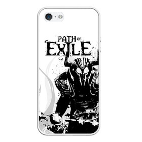 Чехол для iPhone 5/5S матовый с принтом PATCH OF EXILE WARRIOR в Белгороде, Силикон | Область печати: задняя сторона чехла, без боковых панелей | dota | game | path of exile | войн | дота | игра | ммо | монстр | патч оф экзайл | рыцарь