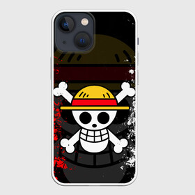 Чехол для iPhone 13 mini с принтом ONE PIECE   ВАН ПИС   ЧЕРЕП в Белгороде,  |  | anime | one piece | skull | аниме | ван пис | китайские иероглифы. | манга | мультфильм | скелет | череп | японская анимация