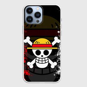 Чехол для iPhone 13 Pro Max с принтом ONE PIECE   ВАН ПИС   ЧЕРЕП в Белгороде,  |  | anime | one piece | skull | аниме | ван пис | китайские иероглифы. | манга | мультфильм | скелет | череп | японская анимация