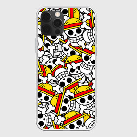 Чехол для iPhone 12 Pro Max с принтом ONE PIECE / ВАН ПИС / УЗОР в Белгороде, Силикон |  | anime | one piece | pattern. | skull | аниме | ван пис | манга | мультфильм | скелет | узор | череп | японская анимация