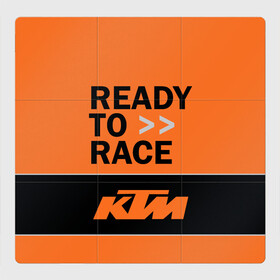 Магнитный плакат 3Х3 с принтом KTM READY TO RACE (Z) в Белгороде, Полимерный материал с магнитным слоем | 9 деталей размером 9*9 см | Тематика изображения на принте: enduro | ktm | moto | moto sport | motocycle | sportmotorcycle | ктм | мото | мото спорт | мотоспорт | спорт мото