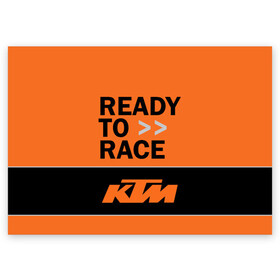 Поздравительная открытка с принтом KTM | READY TO RACE (Z) в Белгороде, 100% бумага | плотность бумаги 280 г/м2, матовая, на обратной стороне линовка и место для марки
 | enduro | ktm | moto | moto sport | motocycle | sportmotorcycle | ктм | мото | мото спорт | мотоспорт | спорт мото