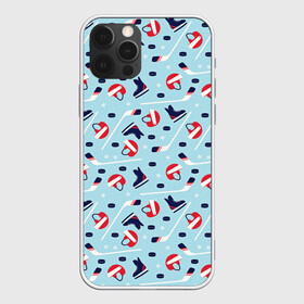 Чехол для iPhone 12 Pro Max с принтом Hockey Pattern в Белгороде, Силикон |  | hockey | hockey pattern | nhl | pattern | клюшка | лед | нхл | хоккеист | хоккеисты | хоккей