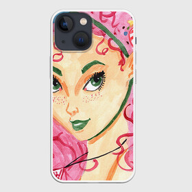 Чехол для iPhone 13 mini с принтом Мисс чай в Белгороде,  |  | art | color | creator | digital | illustration | illustrator | marker | meow | monster | paint | watercolor | woman | акварель | арт | девушка | диджитал | иллюстрация | карандаш | краски | маркеры | монстр | няша | няшный | поп | рисунок | создание | тво