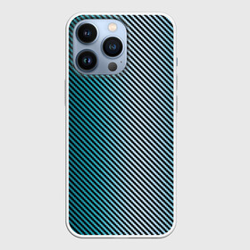 Чехол для iPhone 13 Pro с принтом Carbon Blue в Белгороде,  |  | Тематика изображения на принте: carbon | fiber | kevlar | карбон | кевлар | металл