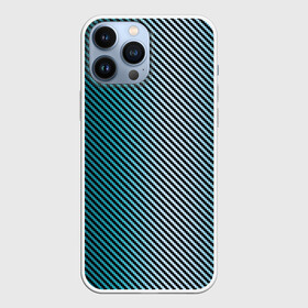 Чехол для iPhone 13 Pro Max с принтом Carbon Blue в Белгороде,  |  | Тематика изображения на принте: carbon | fiber | kevlar | карбон | кевлар | металл