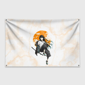 Флаг-баннер с принтом Муичиро Токито Kimetsu no Yaiba в Белгороде, 100% полиэстер | размер 67 х 109 см, плотность ткани — 95 г/м2; по краям флага есть четыре люверса для крепления | demon slayer | kamado | kimetsu no yaiba | nezuko | tanjiro | аниме | гию томиока | зеницу агацума | иноске хашибира | камадо | клинок | корзинная девочка | манга | музан кибуцуджи | незуко | рассекающий демонов | танджиро