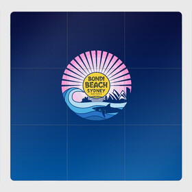 Магнитный плакат 3Х3 с принтом Bondi Beach Sydney в Белгороде, Полимерный материал с магнитным слоем | 9 деталей размером 9*9 см | bondi | sydney | акула | восход | закат | море | отдых | пляж | рассвет | сидней | турист