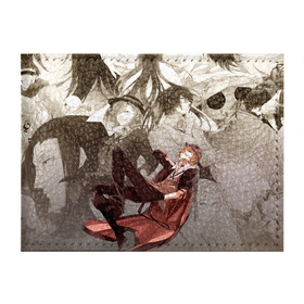 Обложка для студенческого билета с принтом Чуя Накахара в Белгороде, натуральная кожа | Размер: 11*8 см; Печать на всей внешней стороне | великий из бродячих псов | дазай и чуя | манга | мистер 