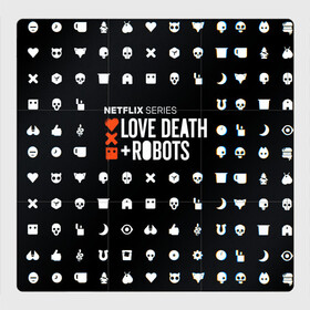 Магнитный плакат 3Х3 с принтом LOVE DEATH + ROBOTS $$$ в Белгороде, Полимерный материал с магнитным слоем | 9 деталей размером 9*9 см | Тематика изображения на принте: love death + robots | love death + robots print | netflix | robots | tv series | лого love death + robots | любовь | надпись love death + robots | принт love death + robots | роботы | сериал