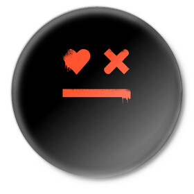 Значок с принтом Smile | Love Death and Robots в Белгороде,  металл | круглая форма, металлическая застежка в виде булавки | death | ldr | logo | love | netflix | robots | smile | анимация | кино | лого | лср | любовь | нетфликс | роботы | сериал | смайл | смайлик