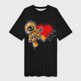 Платье-футболка 3D с принтом K VRC | Love Death and Robots в Белгороде,  |  | death | heart | hearts | k vrc | ldr | logo | love | netflix | robots | smile | анимация | кино | лого | лср | любовь | нетфликс | роботы | сердце | сериал | смайл | смайлик