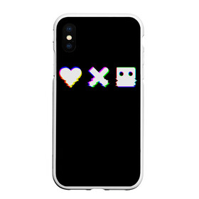 Чехол для iPhone XS Max матовый с принтом Love Death and Robots (Glitch) в Белгороде, Силикон | Область печати: задняя сторона чехла, без боковых панелей | death | glitch | heart | ldr | logo | love | netflix | robots | smile | анимация | глитч | глич | кино | лого | лср | любовь | нетфликс | роботы | сердце | сериал | смайл | смайлик