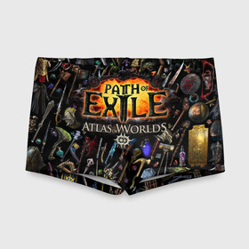 Детские купальные плавки 3D с принтом Path of Exile в Белгороде, Полиэстер 85%, Спандекс 15% | Слитный крой, подклад по переду изделия, узкие бретели | Тематика изображения на принте: computer | game | path of exile | игра | компьютерная | путь изгнания