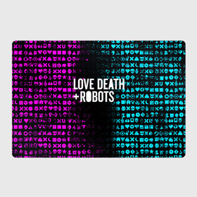 Магнитный плакат 3Х2 с принтом ЛЮБОВЬ СМЕРТЬ И РОБОТЫ в Белгороде, Полимерный материал с магнитным слоем | 6 деталей размером 9*9 см | death | hear | ldr | logo | love | netflix | robots | smile | анимация | кино | лого | лср | любовь | нетфликс | роботы | сердце | сериал | смайл | смайлик