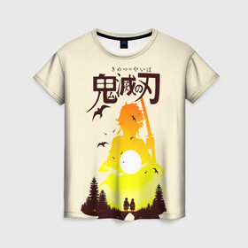 Женская футболка 3D с принтом Танджиро и Незуко Камадо Kimetsu no Yaiba в Белгороде, 100% полиэфир ( синтетическое хлопкоподобное полотно) | прямой крой, круглый вырез горловины, длина до линии бедер | demon slayer | kamado | kimetsu no yaiba | nezuko | tanjiro | аниме | гию томиока | зеницу агацума | иноске хашибира | камадо | клинок | корзинная девочка | манга | музан кибуцуджи | незуко | рассекающий демонов | танджиро