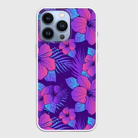 Чехол для iPhone 13 Pro с принтом Узор Неоновый Гибискус в Белгороде,  |  | art | bouquet of flowers | floral | garden | gardening | hibiscus | neon | pattern | арт | ботаника | букет цветов | букеты | гигантские цветы | домашние цветы | каркаде | паттерн | рисунок цветов | садовод | садоводство