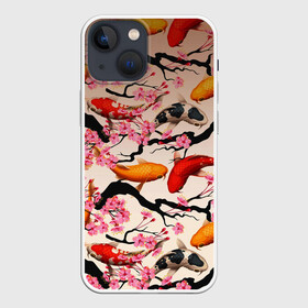 Чехол для iPhone 13 mini с принтом Рыбы в Белгороде,  |  | волны | искусство | мальчик | рыба | рыбы | цветок | цветы