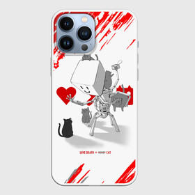 Чехол для iPhone 13 Pro Max с принтом Love, Death and Cats | Любов, смерть и котики (Z) в Белгороде,  |  | death | love | love death robots | netflix | robots | vedeathrobots | xbot 4000 | любовь | нетфликс | роботы | сериал | сериалы