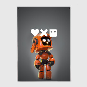 Постер с принтом Love, Death and Robots | K-VRC (Z) в Белгороде, 100% бумага
 | бумага, плотность 150 мг. Матовая, но за счет высокого коэффициента гладкости имеет небольшой блеск и дает на свету блики, но в отличии от глянцевой бумаги не покрыта лаком | Тематика изображения на принте: death | k vrc | love | love death robots | netflix | robots | vedeathrobots | xbot 4000 | врц | любовь | нетфликс | роботы | сериал | сериалы
