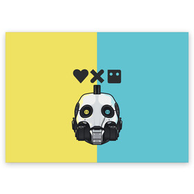 Поздравительная открытка с принтом XBOT 4000 | Love, Death and Robots (Z) в Белгороде, 100% бумага | плотность бумаги 280 г/м2, матовая, на обратной стороне линовка и место для марки
 | death | love | love death robots | netflix | robots | vedeathrobots | xbot 4000 | любовь | нетфликс | роботы | сериал | сериалы