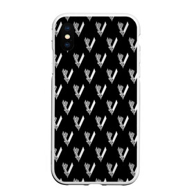 Чехол для iPhone XS Max матовый с принтом Викинги Лого Паттерн | Vikings Pattern (Z) в Белгороде, Силикон | Область печати: задняя сторона чехла, без боковых панелей | bjorn | floki | lodbrok | normann | ragnar | ragnarr | viking | vikingar | vikingene | vikinger | vikings | бьёрн | вальгала | вальгалла | вальхала | вальхалла | варяги | викинг | викинги | конанг | конунг | лагерта | лодброк | норман | рагнар